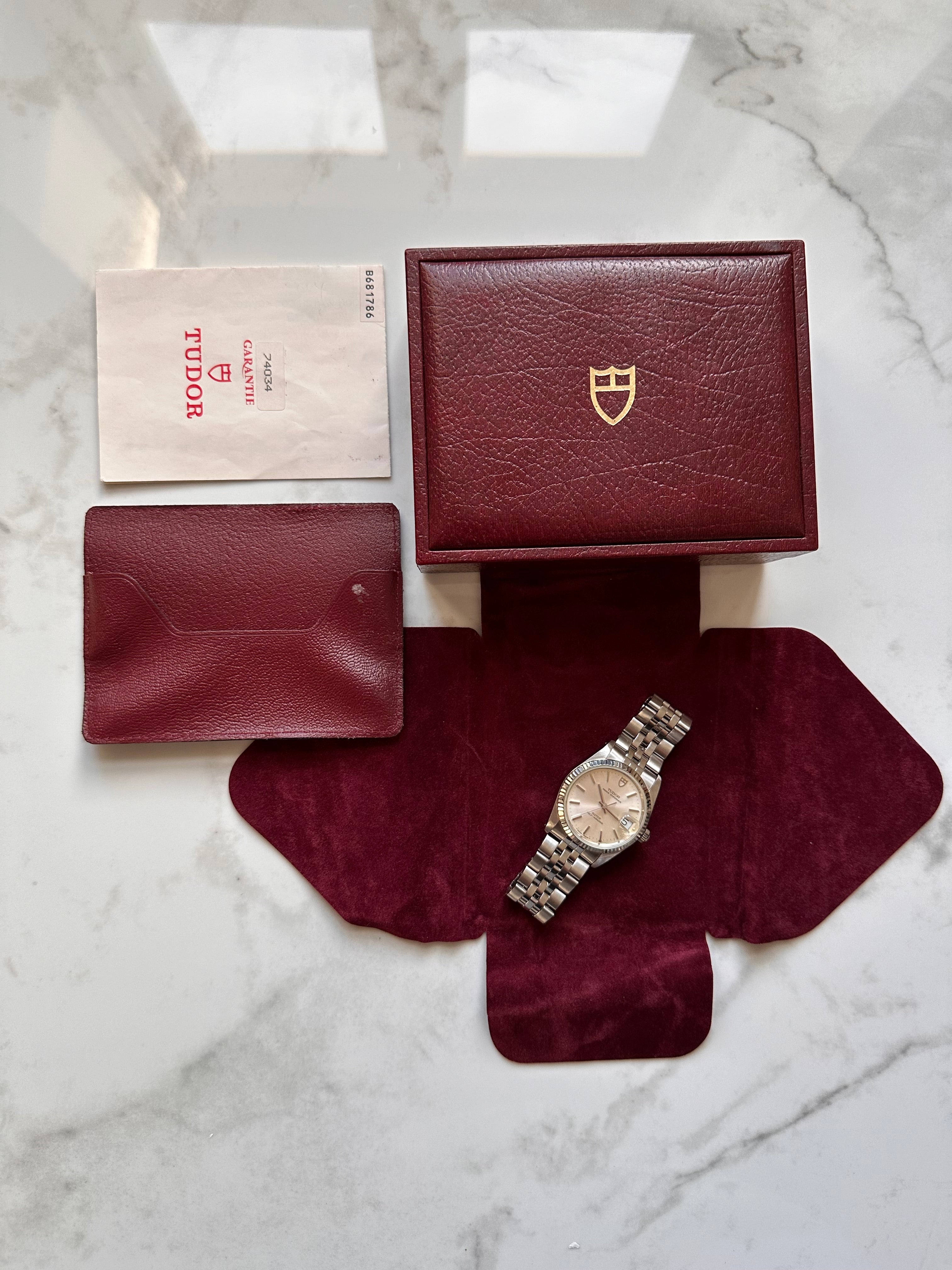 TUDOR 箱 アンティーク UNUSED AUTHENTIC TUDOR TRIPLE WATCH BOX WITH BOOKLETS FOR