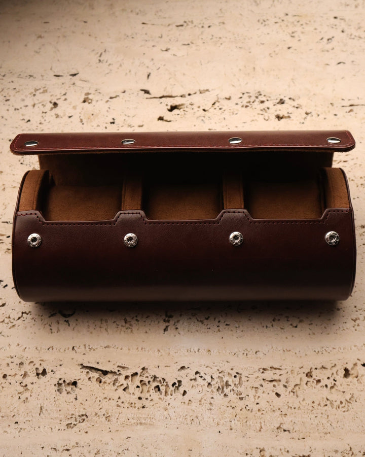 Brown Leather Watch Rolls