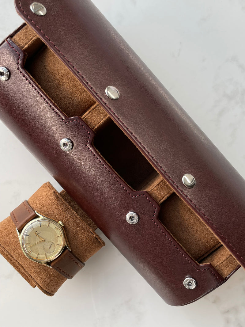 Brown Leather Watch Rolls